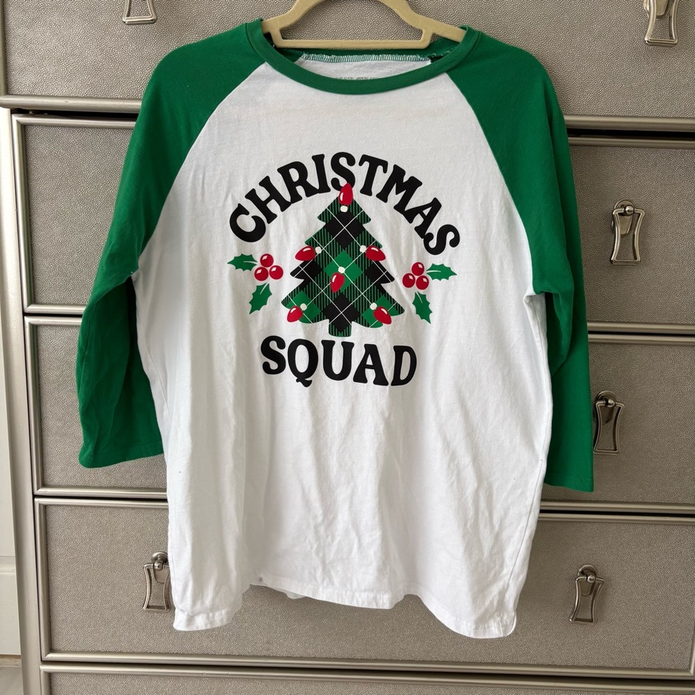 Nap Chat “Christmas Squad” Raglan Shirt – Size Large - Item 0235